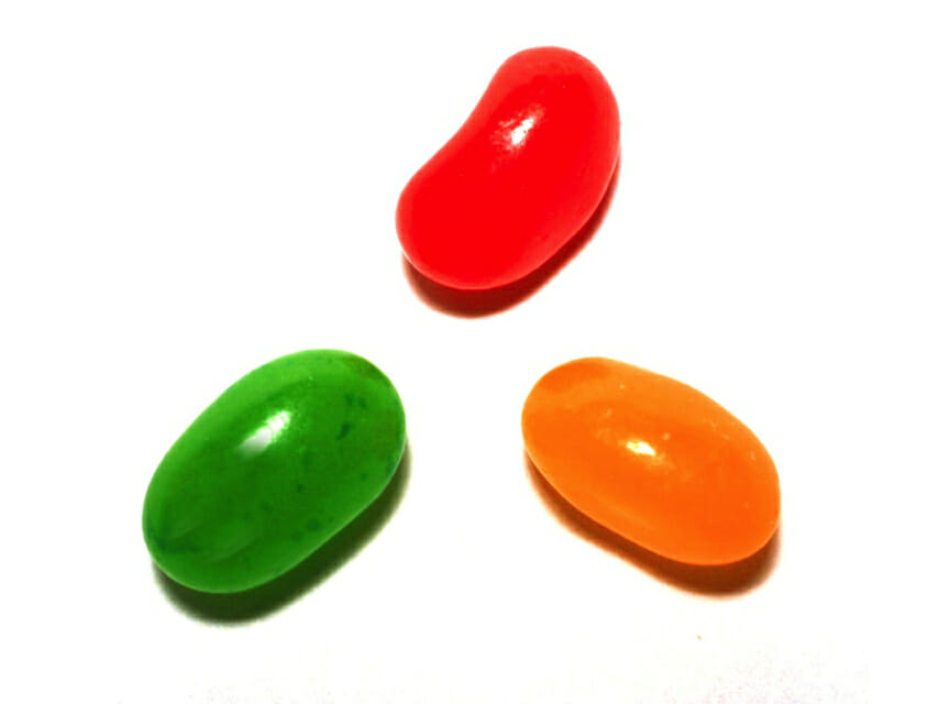 Three jelly beans